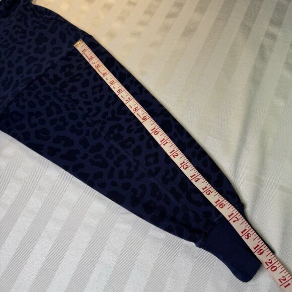 Nike DriFit Get Fit Hoodie Animal Print Pullover Cropped Women’s Sz XS Navy - Picture 6 of 11